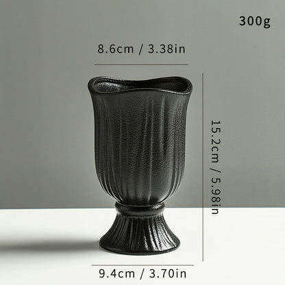 Eleganter Strukturierter Keramischer Blumenvasen
