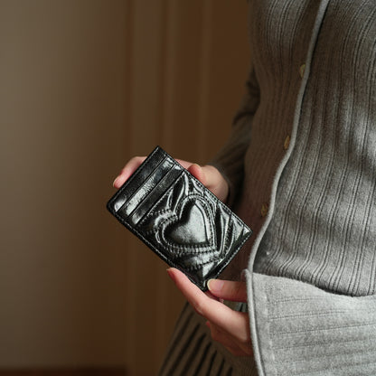 Metallisches Herz-Umrandetes Kartenetui