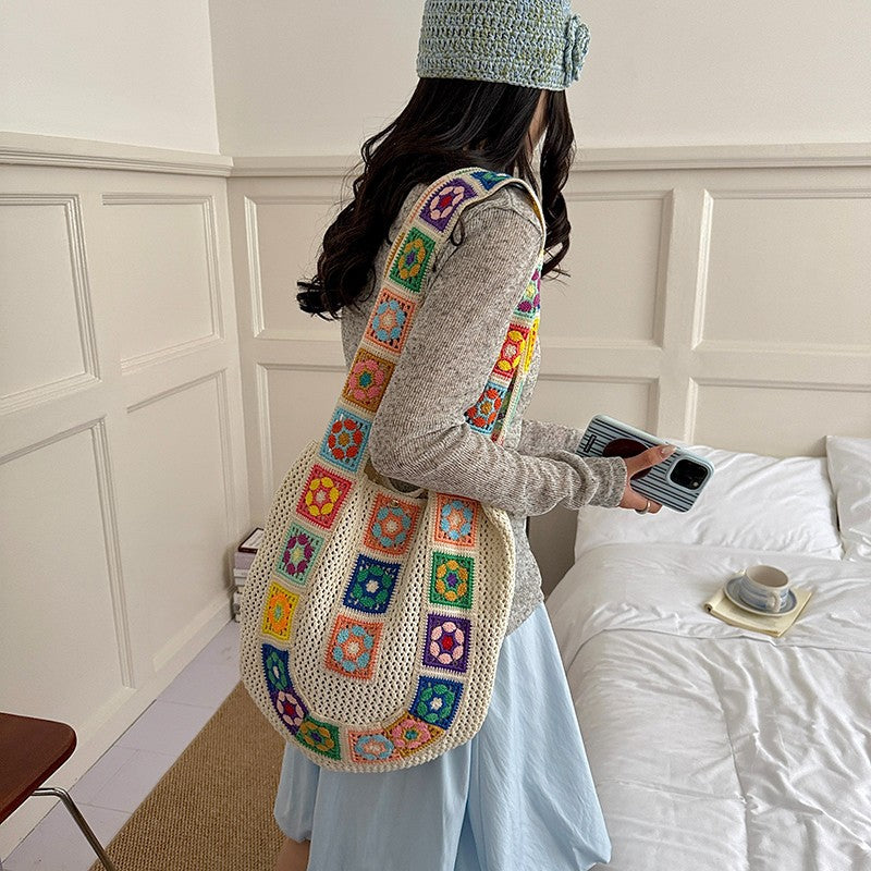 Crochet Patchrk Sling Bag Brehn