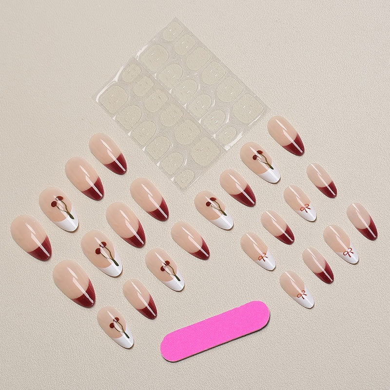Blumenakzent Press-On Nail Art Design