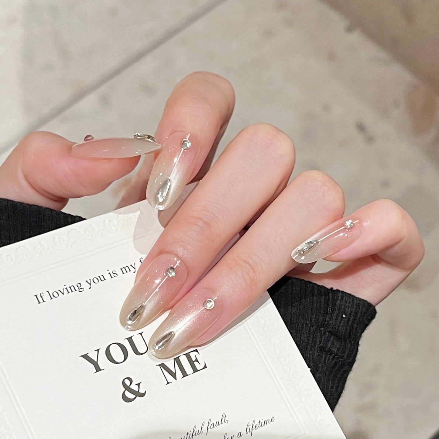 Premium Glitzernde Press-On Nagelerweiterungen Brehn