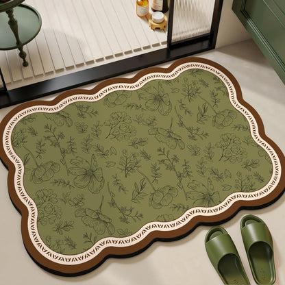 Elegante Vintage Blumenmuster Bereichsmatte