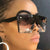Damen Oversized Shield-Sonnenbrille Brehn