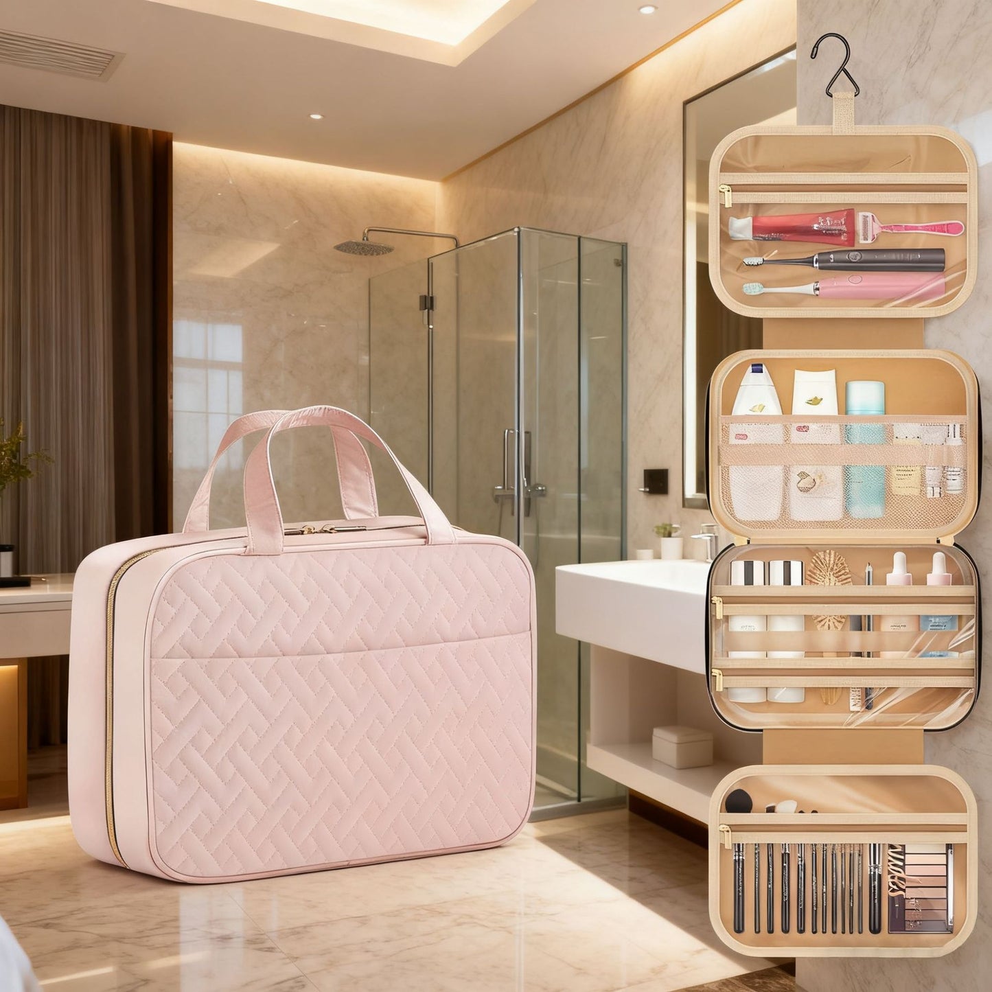 Kosmetik Organizer mit Multifunktionalen Fächern Brehn