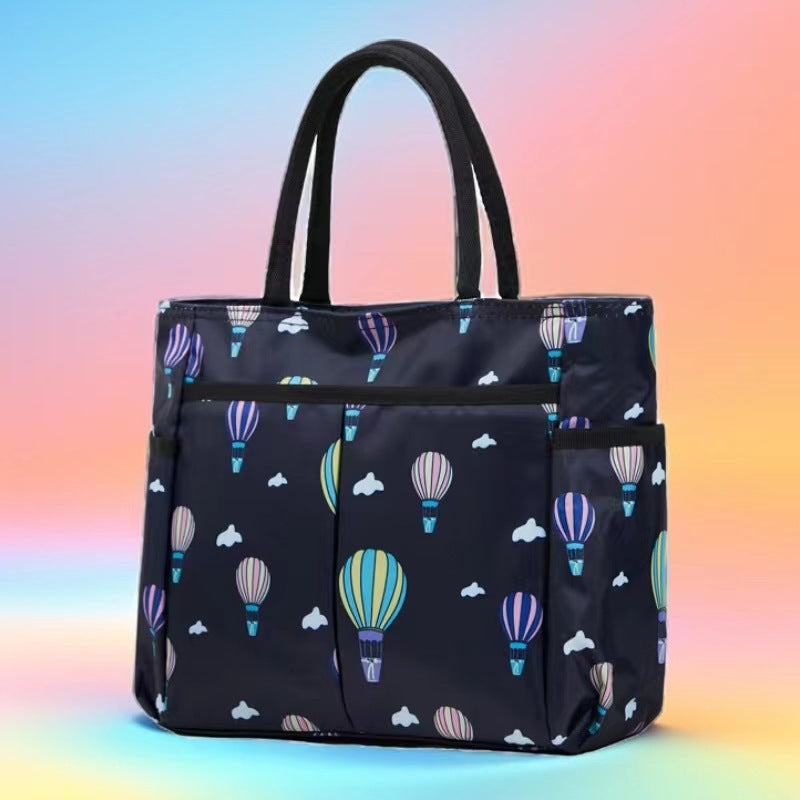 Multi-Pocket Candy Print Tote Bag Brehn
