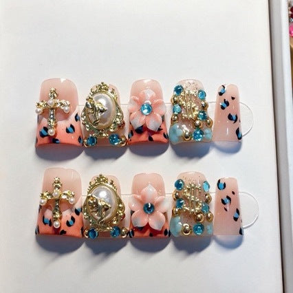 Dekoratives 3D Press-On Nagelkunst Set