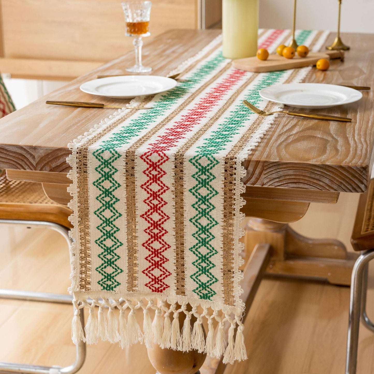 Bohemian Stil Fransen Tischdecke