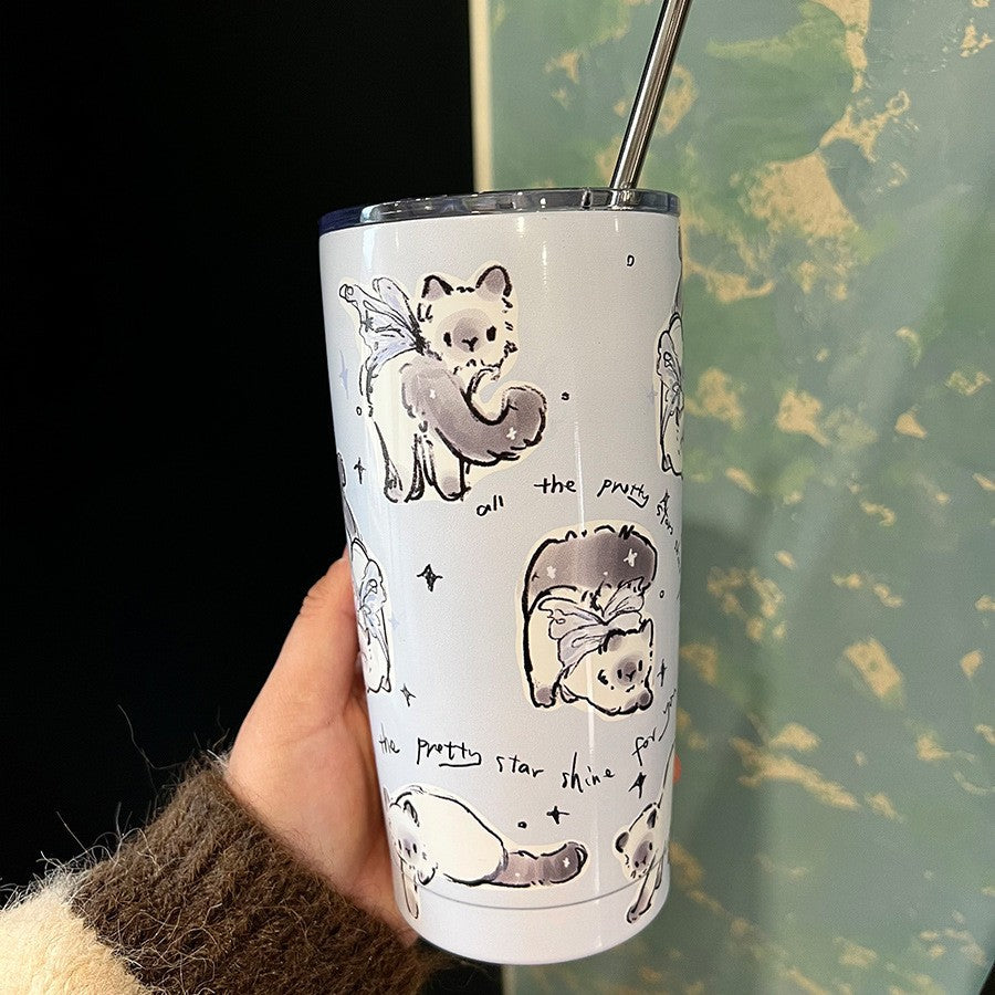 Damen Isolierbecher mit lustigem Tiermotiv Brehn