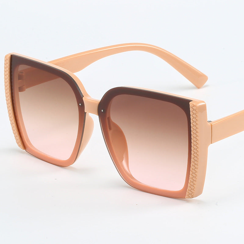 Damen oversized Designer-Sonnenbrille im modernen geflochtenen Design Brehn