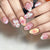 Dekoratives Blumen Press-On Nails Kunst Set Brehn