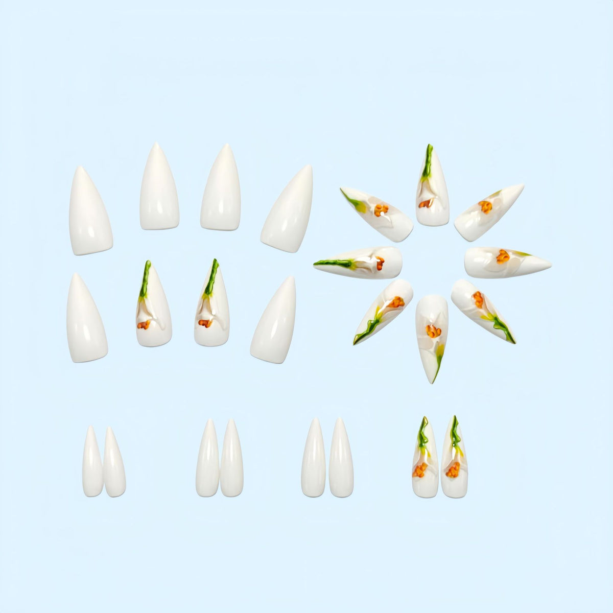 Kunstnägel mit aufwendigem Blumendesign Brehn