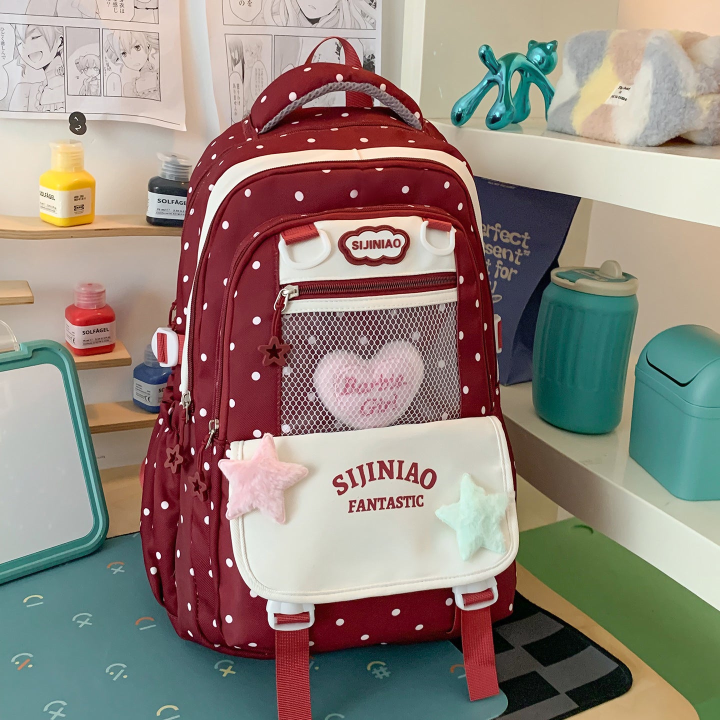 Punkte Multi-Fach Schultasche