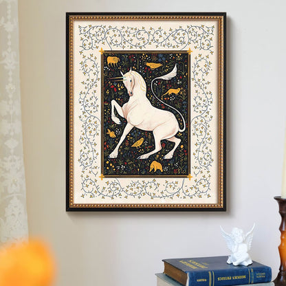 Künstlerisch dekorierte Einhorn Wandkunst