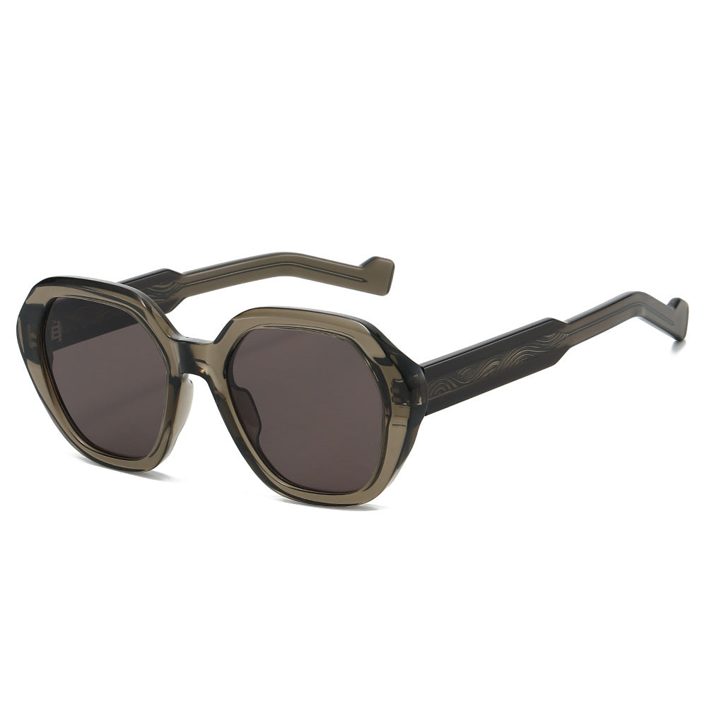 Damen elegante Sonnenbrille im modernen, achteckigen Design Brehn
