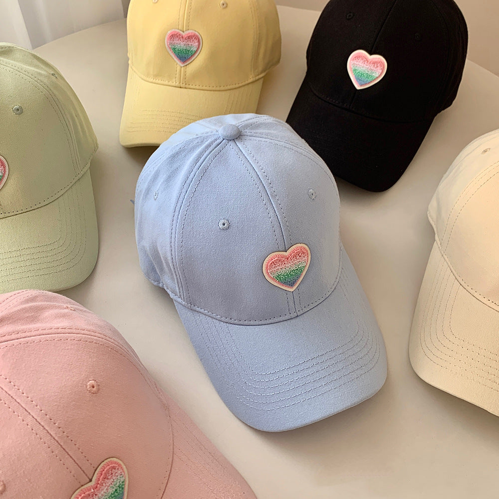 Damen Casual Herz Bestickte Baseballmütze Brehn