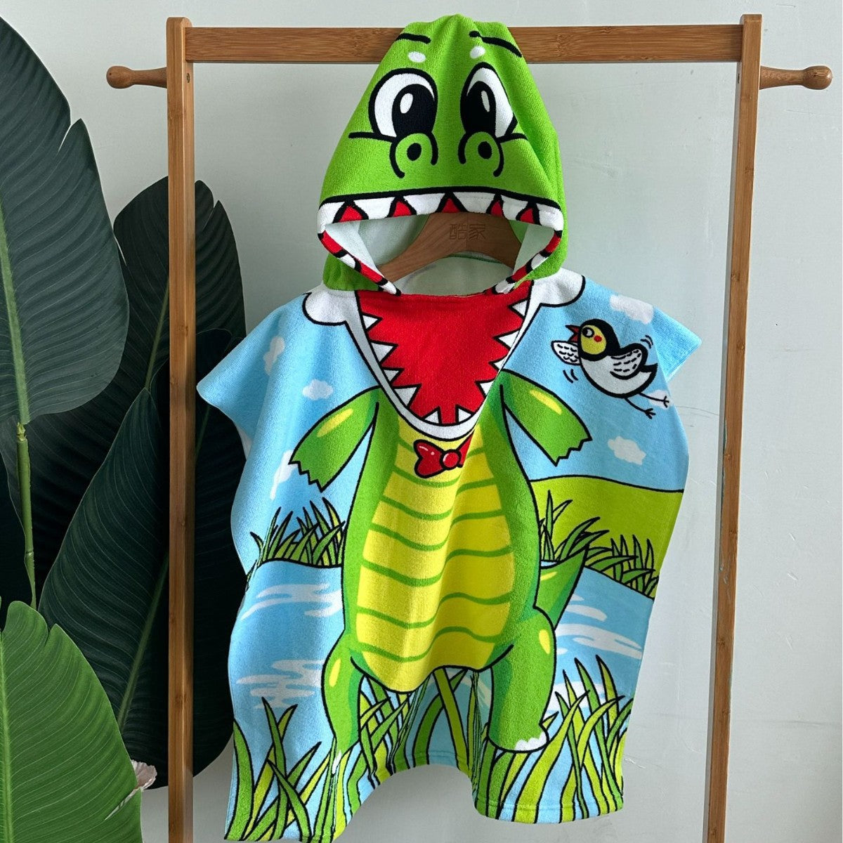 Kinder Haifisch-Design Kapuzenhandtuch Poncho Brehn