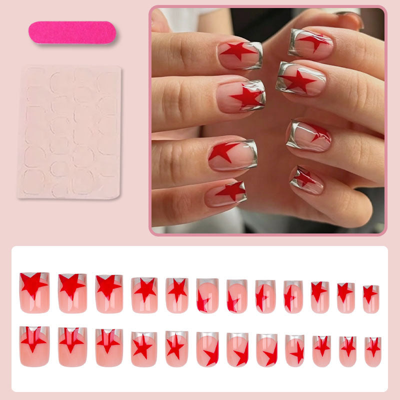 Kunstnagelset mit glamourösen Sternen-Designs Brehn