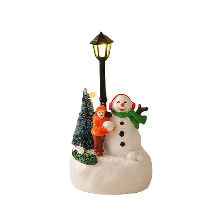 Beleuchtete Weihnachtsfigur mit Weihnachtsbaum Brehn