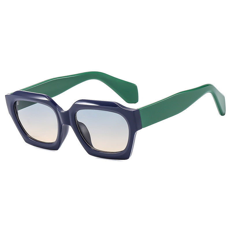 Damen trendige geometrische Sonnenbrille mit einzigartigem Design Brehn