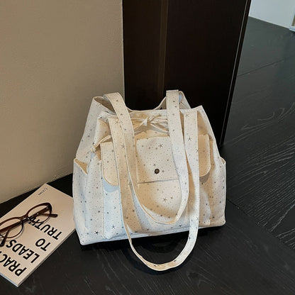 Vielseitige Freizeit-Tote-Tasche mit Sternenmotiv