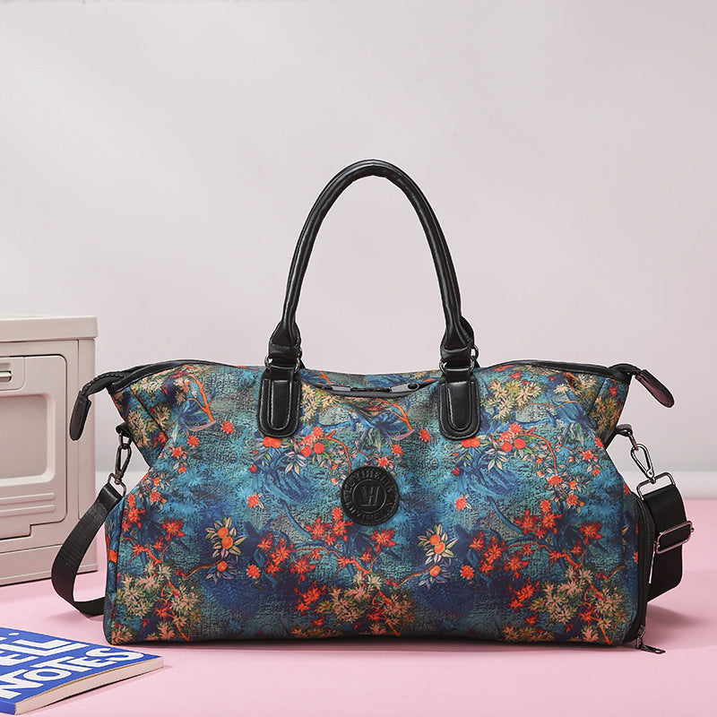 Stylische Blumenprint-Wochenend-Duffle-Tasche Brehn