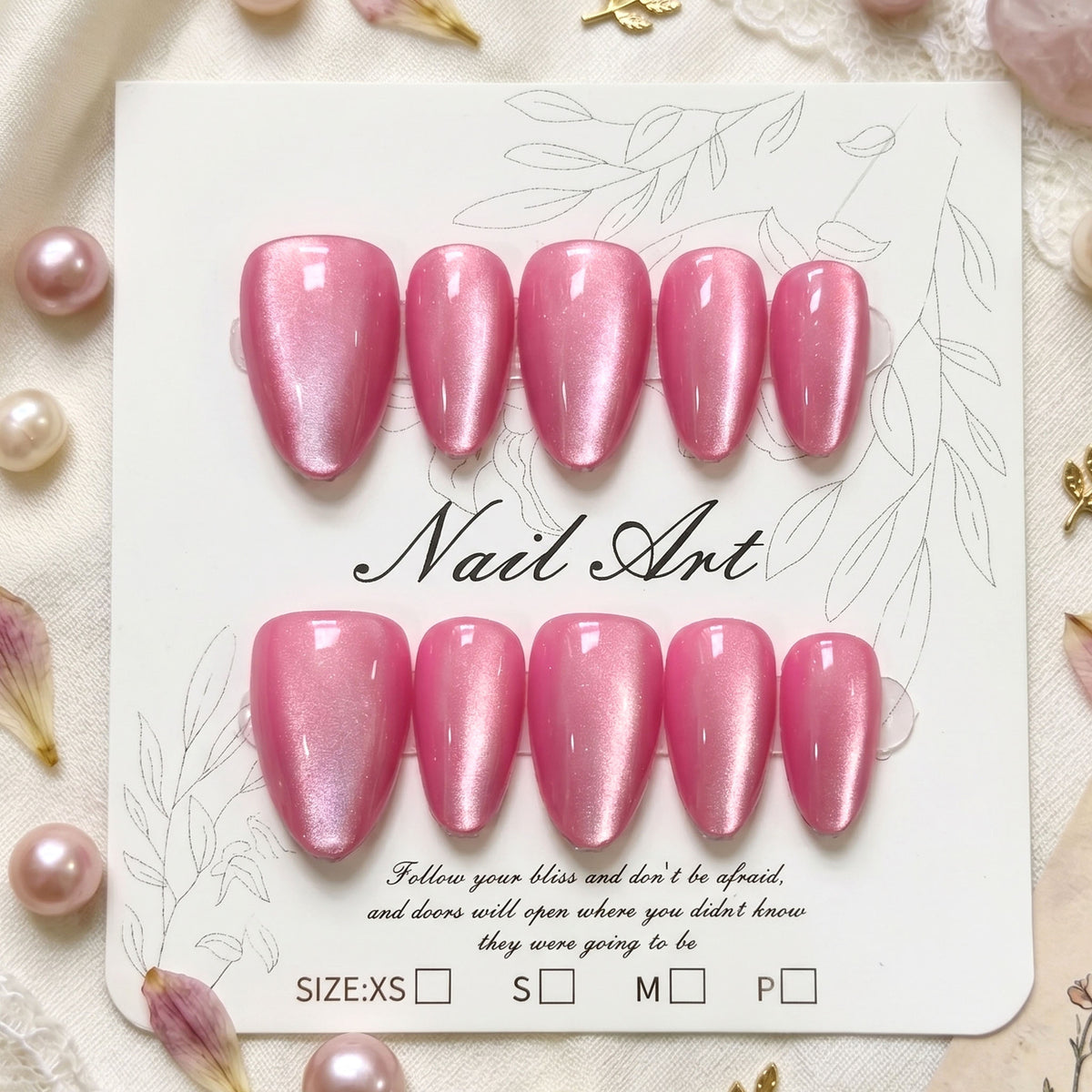 Premium Langanhaltende Press-On Nagelset