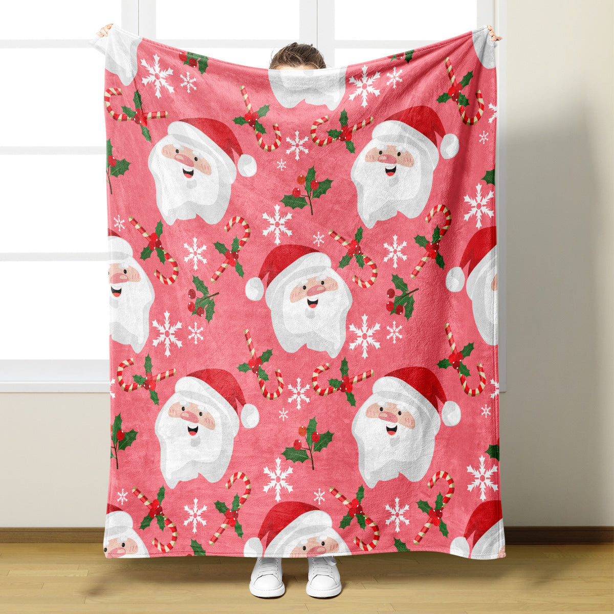 Weihnachtlich gestaltete Decke