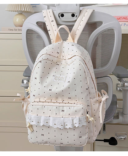 Charmanter Polka-Dot Designer-Schulrucksack