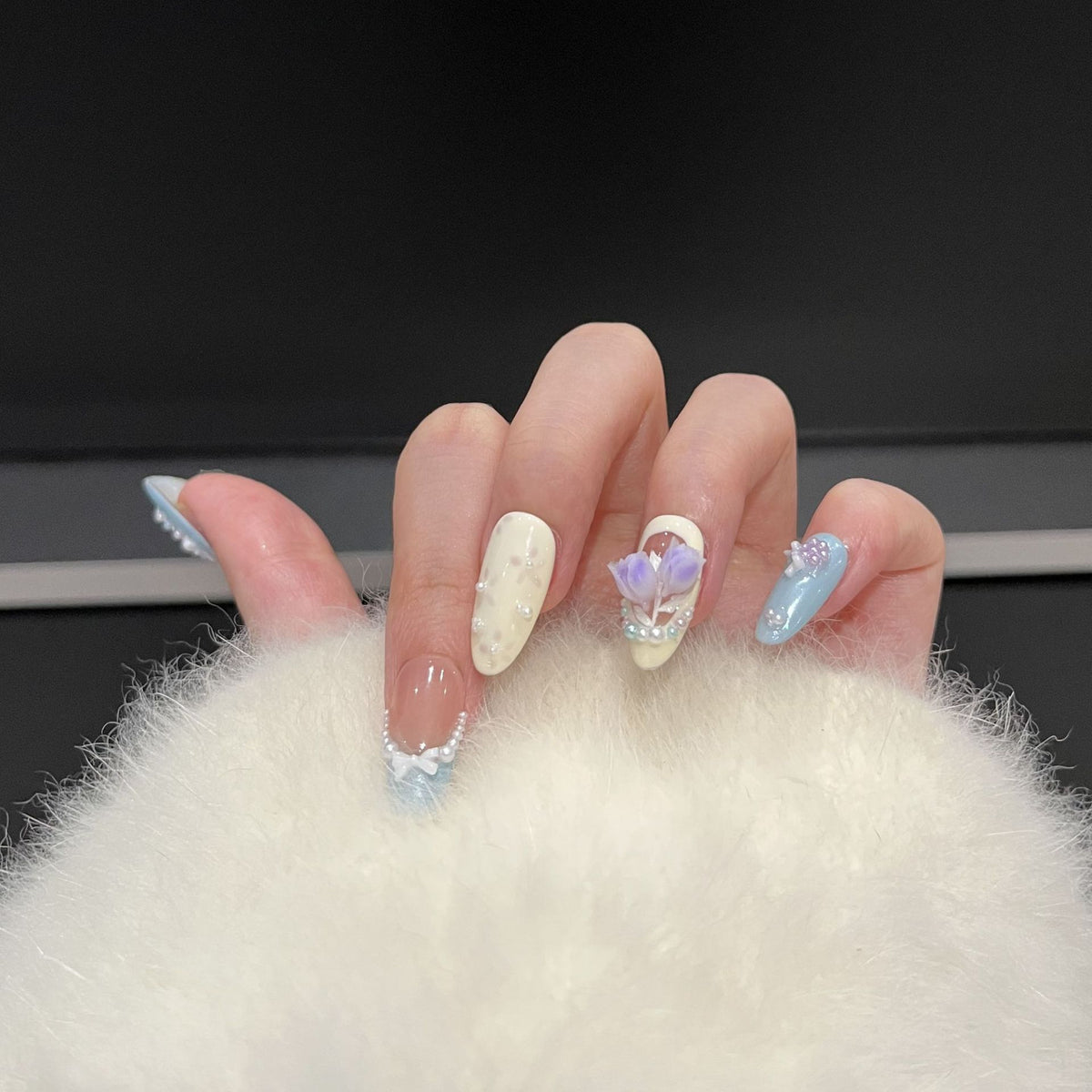 Florale Kunst Press-On Nagelspitzen Brehn