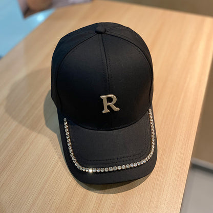 Damen Nieten Strass Baseball Cap Brehn