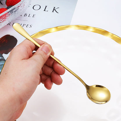 Eleganter Teelöffel mit Polierter Goldoberfläche Brehn