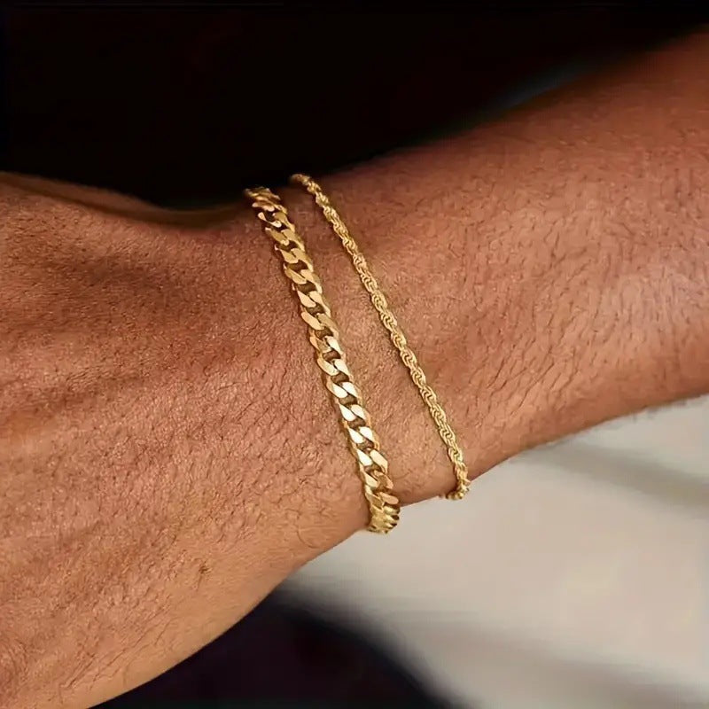Schichtige Texturierte Kettenarmband Brehn