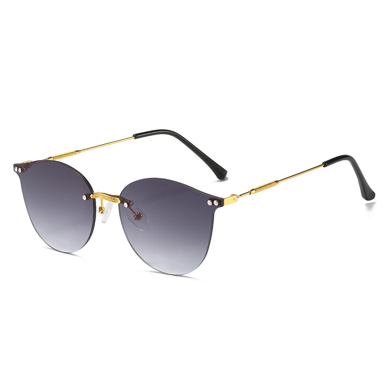 Damen modische Sonnenbrille mit innovativem Metallrahmen und flexibler Nasenauflage Brehn