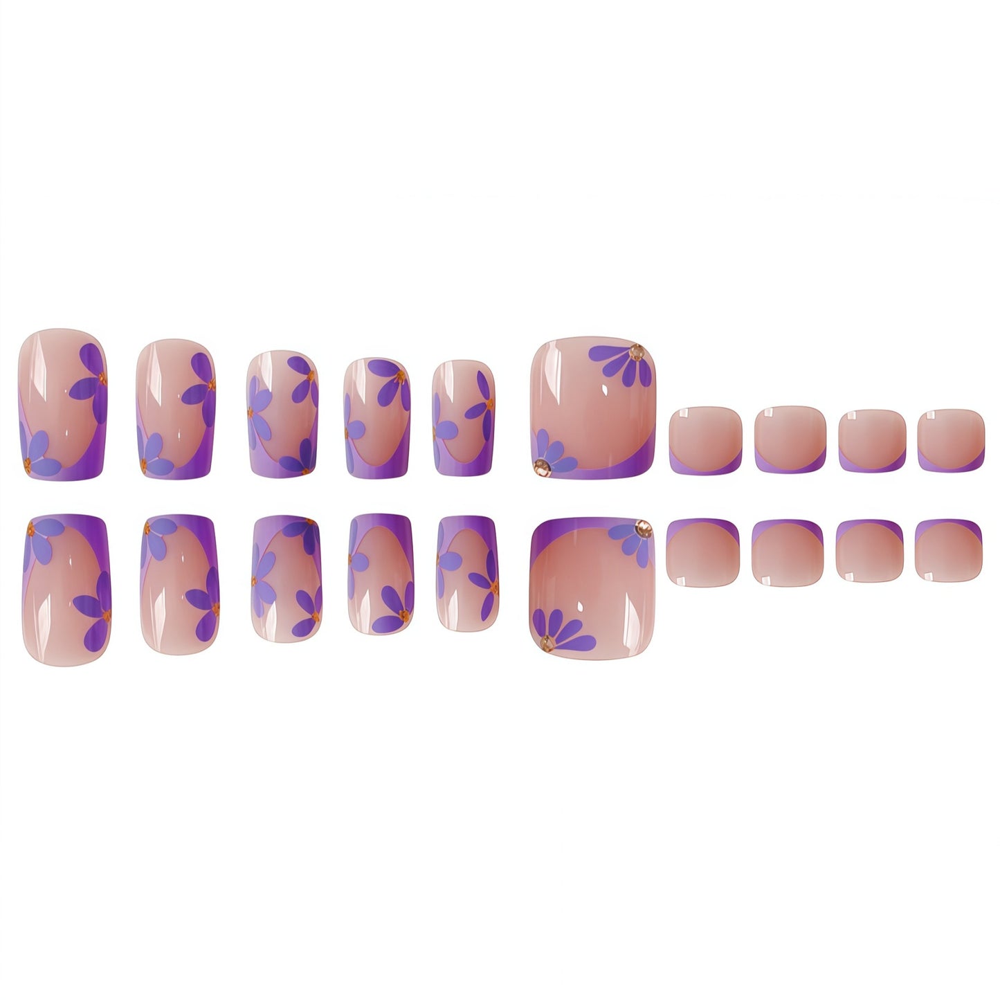 Künstlerisches Nagelkunst-Set mit glänzendem Finish Brehn