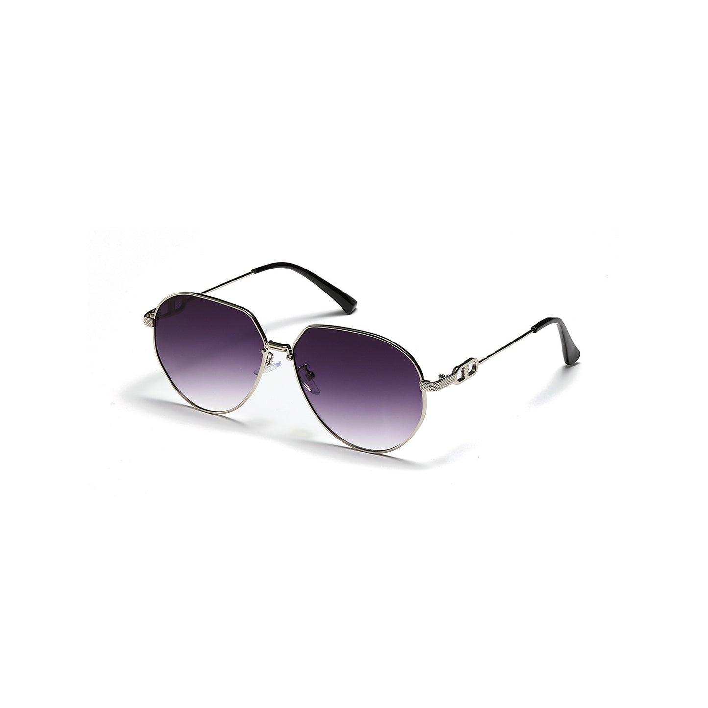 Damen stilvolle ovale Sonnenbrille mit modischem Metallrahmen Brehn