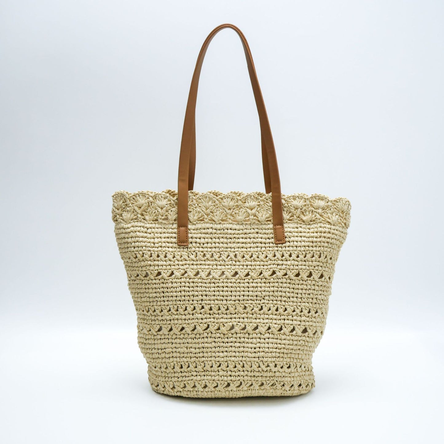 Handgewebte Tragetasche mit Floralen Details Brehn