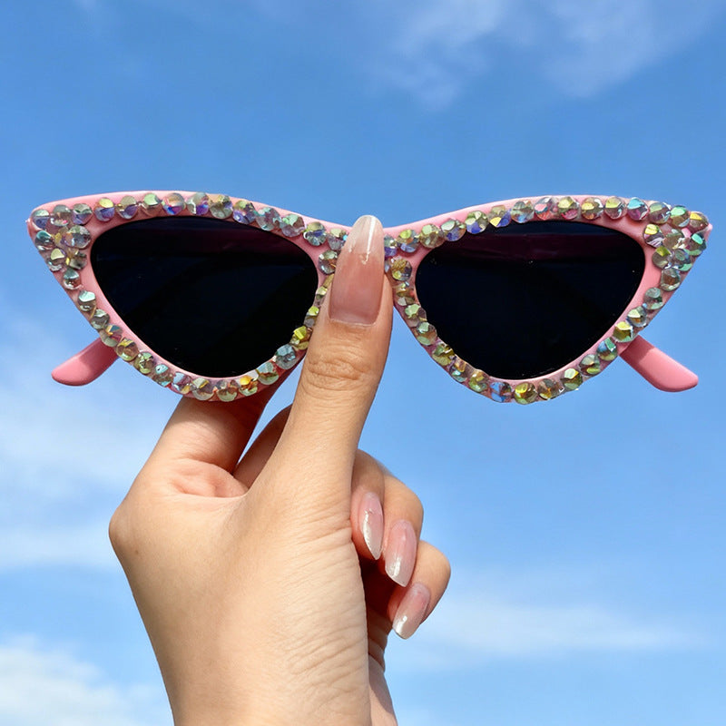 Glamouröse mit Strass veredelte Cat-Eye-Sonnenbrille Brehn