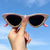 Glamouröse mit Strass veredelte Cat-Eye-Sonnenbrille Brehn