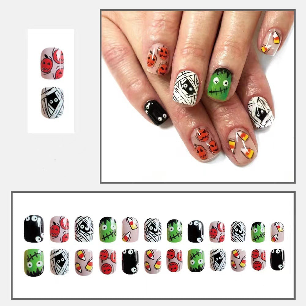 Halloween Kunstnagelset mit kreativen 3D-Motiven Brehn