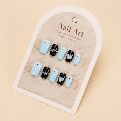 Elegante Lange Press-On Nägel Set mit Künstlerischen Spitzen Brehn