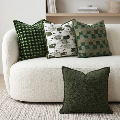 Wendesdekokissen mit modernem Karomuster