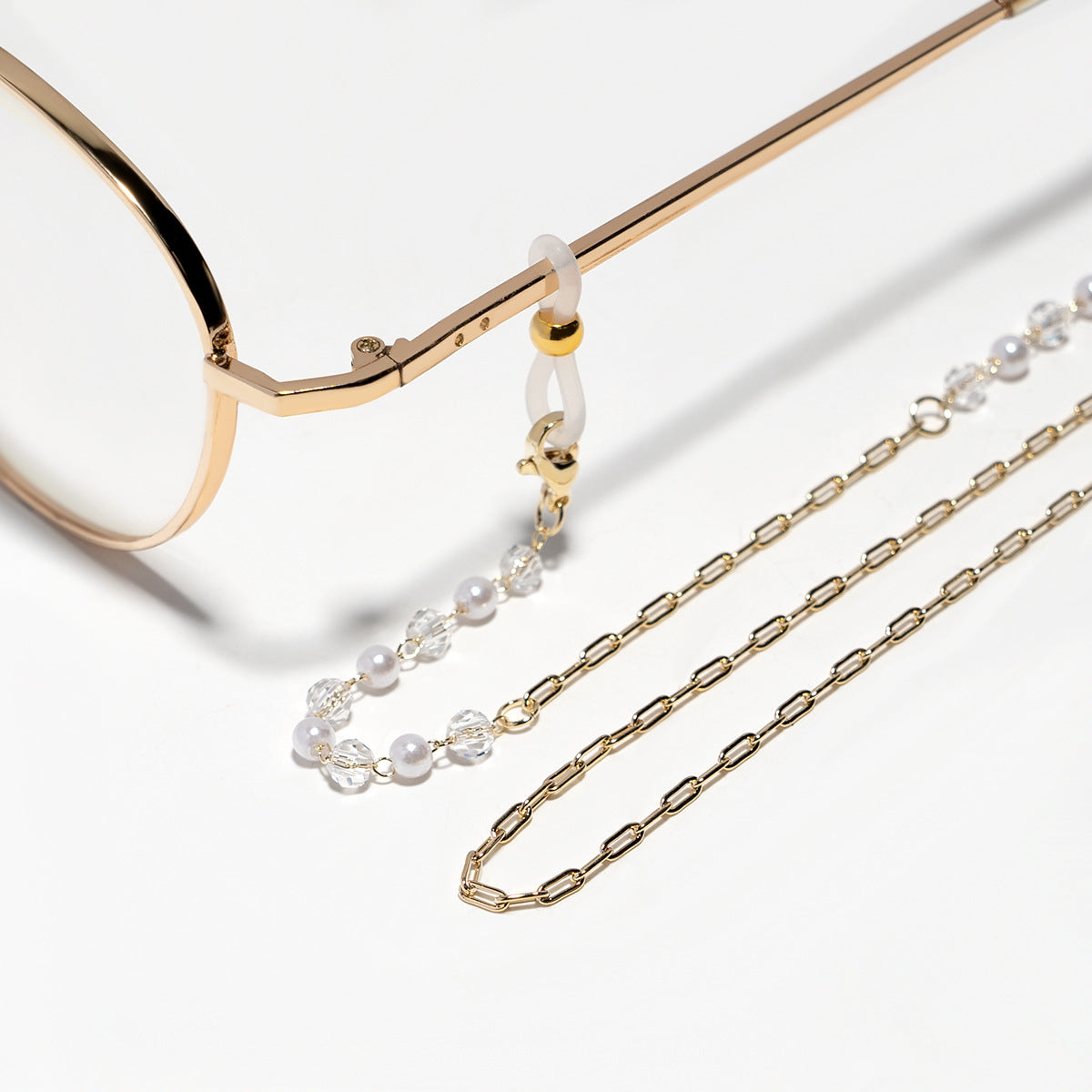 Kristall- und Perlen-Beaded Eyewear Kette Brehn
