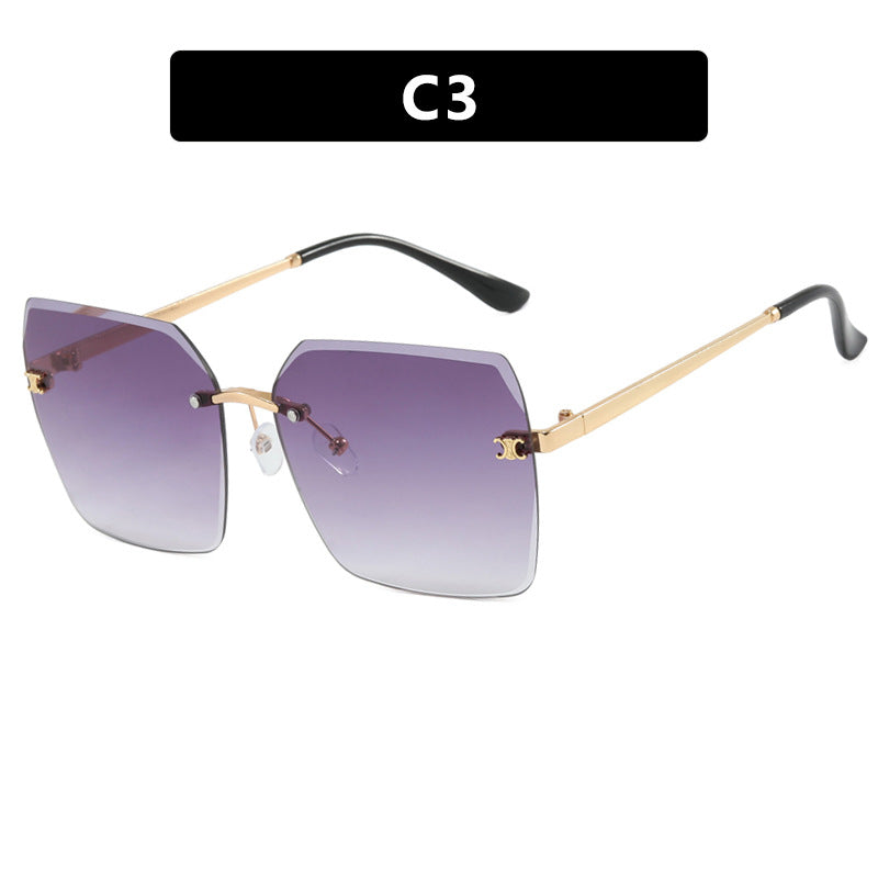 Damen quadratische Sonnenbrille im modernen Design mit filigranem Metallrahmen Brehn
