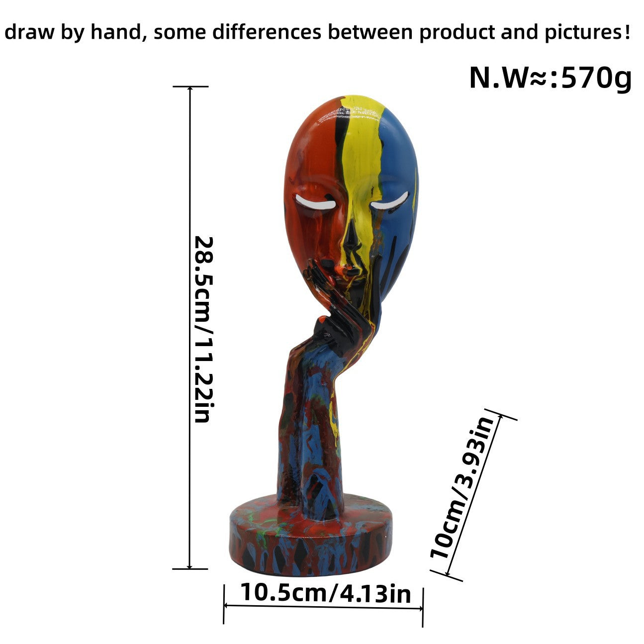 Kunstvolle Dekoration in Gestalt einer nachdenklichen Figur Brehn