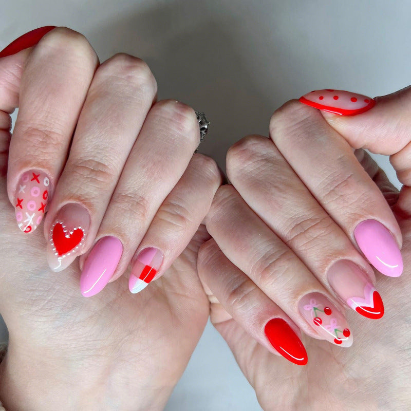 Themen Herz-inspiriertes Aufkleber-Nagelkunst-Set