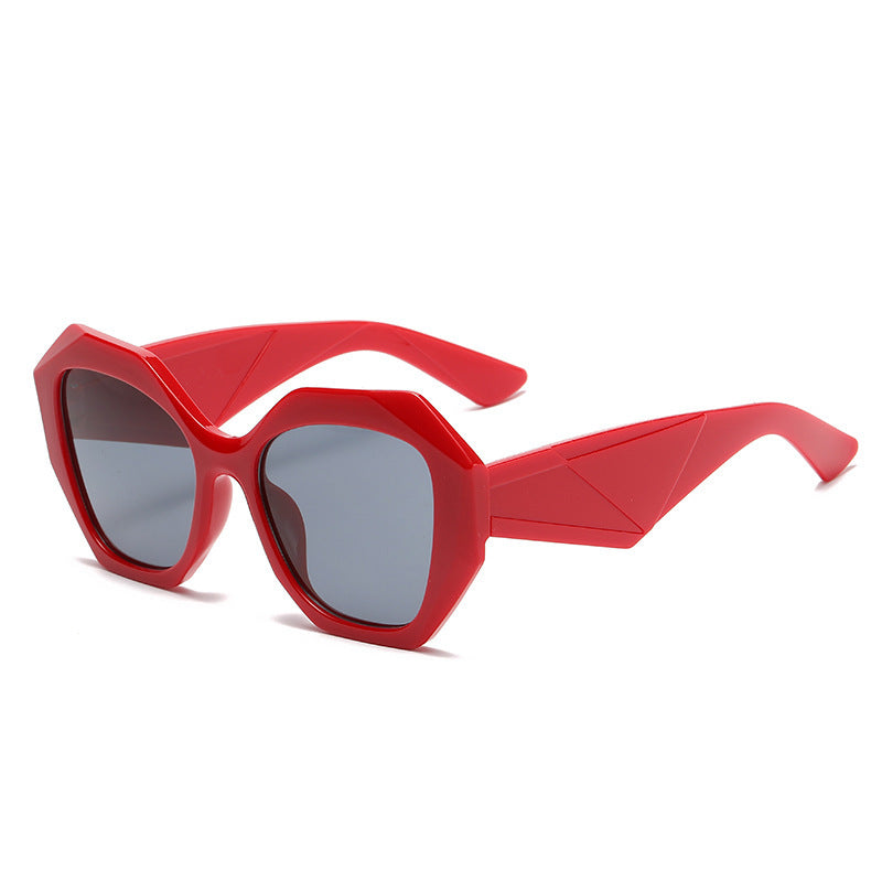 Damen außergewöhnliche polygonale Sonnenbrille Brehn