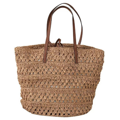 Großer Korb Shopper Aus Handgewebtem Naturmaterial Brehn