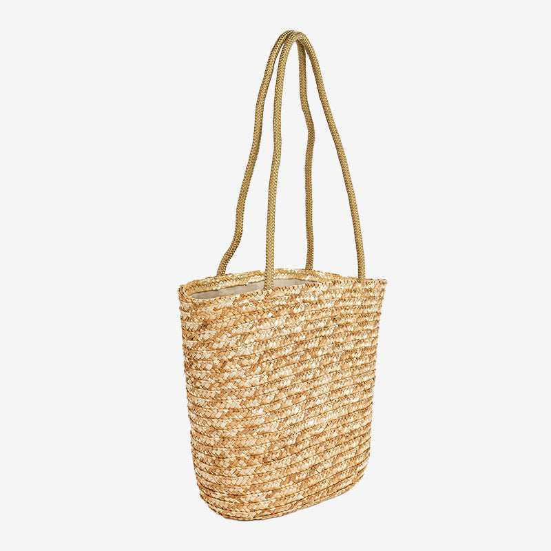 Damen Geflochtene Basttasche Brehn