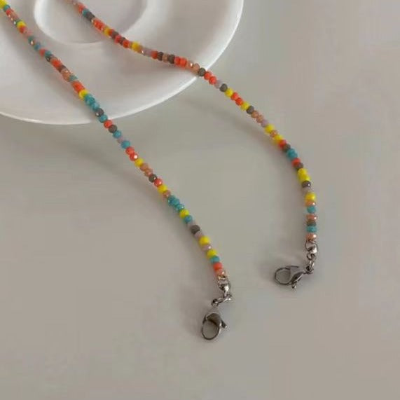 Bunte Bead-Glas-Kette Brehn