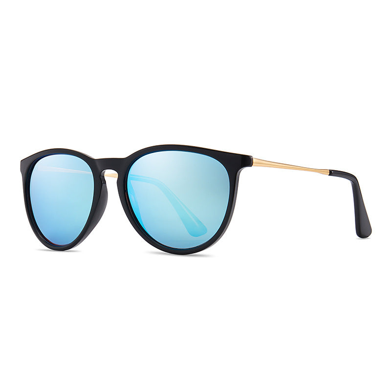 Damen modische und elegante Sonnenbrille mit hochwertigem Kunststoffrahmen und verspiegelten Gläsern Brehn